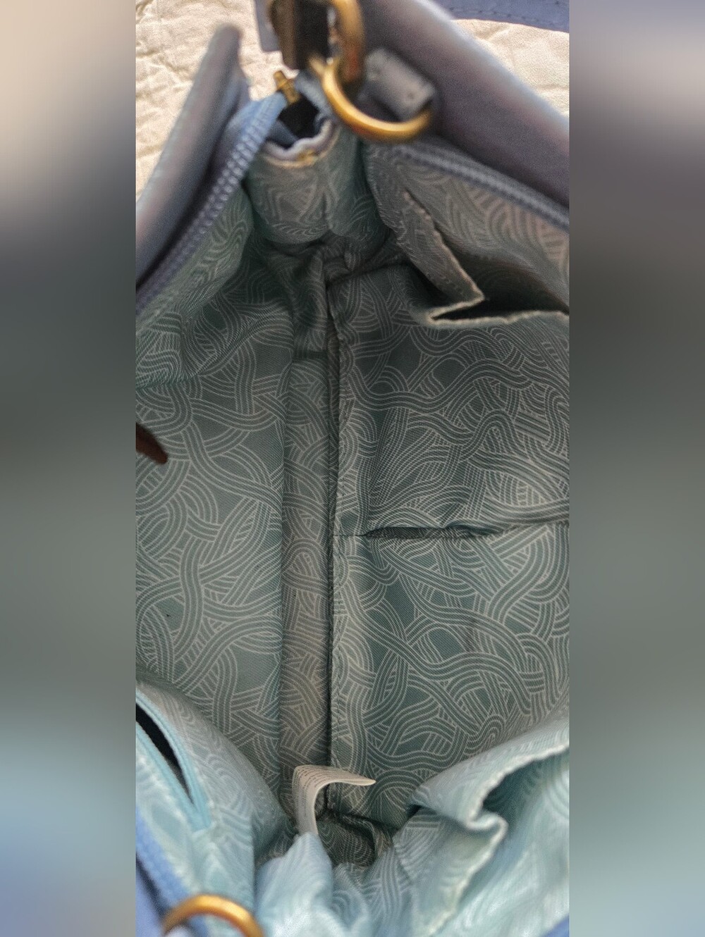 The Sak Light Blue Pebbled Leather Crossbody Bag - Picture 8 of 13